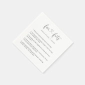 カップルパーソナライズされたナプキンに関するおもしろい スタンダードカクテルナプキン (角)