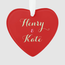 カップルパーソナライズされたハートオーナメントアクリル オーナメント
