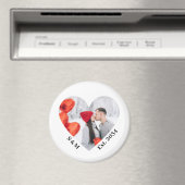 カップルパーソナライズされたハート マグネット (インサイチュ (食洗機))