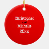 カップルパーソナライズされたバイクの愛 セラミックオーナメント (裏面)