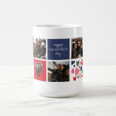 カップルパーソナライズされたフォトコラージバレンタインデー コーヒーマグカップ (中央)