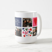 カップルパーソナライズされたフォトコラージバレンタインデー コーヒーマグカップ (正面右)