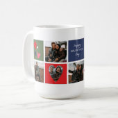 カップルパーソナライズされたフォトコラージバレンタインデー コーヒーマグカップ (正面左)