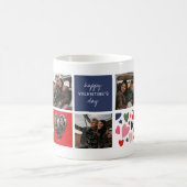 カップルパーソナライズされたフォトコラージバレンタインデー コーヒーマグカップ (中央)