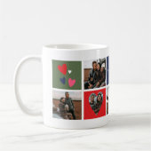 カップルパーソナライズされたフォトコラージバレンタインデー コーヒーマグカップ (左)