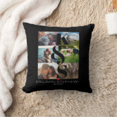 カップルパーソナライズされたフォトコラージュカスタム引用文 クッション (ブランケット)