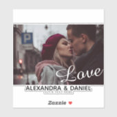 カップルパーソナライズされたフォトデザイン シール (シート)