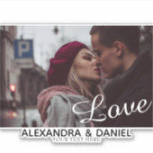 カップルパーソナライズされたフォトデザイン シール (正面)