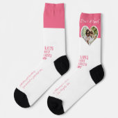 カップルパーソナライズされたフォトラブハート婚約 ソックス (左)