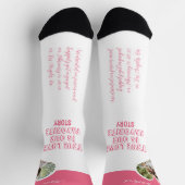 カップルパーソナライズされたフォトラブハート婚約 ソックス (上部)