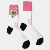 カップルパーソナライズされたフォトラブハート婚約 ソックス (右)