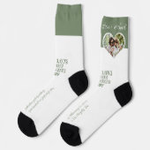 カップルパーソナライズされたフォトラブハート婚約 ソックス (左)