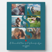 カップルパーソナライズされたフォトラブモノグラムの フォトプラーク (正面)