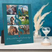 カップルパーソナライズされたフォトラブモノグラムの フォトプラーク (側面)