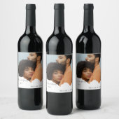 カップルパーソナライズされたフォト結婚のワイン好み ワインラベル (ボトル)