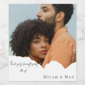 カップルパーソナライズされたフォト結婚のワイン好み ワインラベル (シングルラベル)