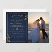 カップルパーソナライズされたフォト結婚ズ 招待状 (正面/裏面)