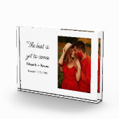 カップルパーソナライズされたフレームの婚約ギフト フォトブロック (右)