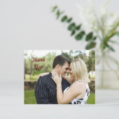 カップルパーソナライズされた写真ありがとうはがき ポストカード (スタンド正面)