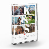 カップルパーソナライズされた写真LOVEギフト フォトブロック (左)