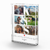 カップルパーソナライズされた写真LOVEギフト フォトブロック (右)