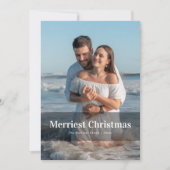 カップルパーソナライズされた初めてのクリスマスの挨拶 シーズンカード (正面)