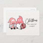 カップルパーソナライズされた用クリスマスカーおもしろいド シーズンポストカード (正面/裏面)