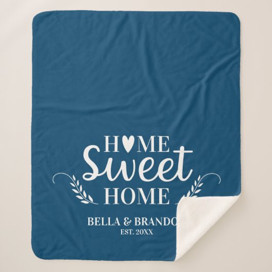 カップルパーソナライズされた結婚したー毛布 シェルパブランケット (正面)