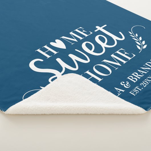 カップルパーソナライズされた結婚したー毛布 シェルパブランケット (3/4)