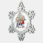 カップルパーソナライズされた，男の子，女の子スノーフレークオーナメント スノーフレークピューターオーナメント (右)