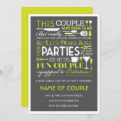 カップルパーティー 招待状 (正面/裏面)