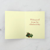 カップルビクトリアンクリスマスカード シーズンカード (内部)