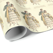 カップルビクトリアンヴィンテージクリスマスラッピング紙 ラッピングペーパー (ロールコーナー)