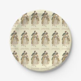カップルビクトリアンヴィンテージクリスマス紙プレート ペーパープレート