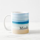 カップルビーチ結婚式追悼メメントホテル コーヒーマグカップ (左)