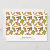 カップルフォトオータムカボチャ秋の結婚式 セーブザデート (裏面)