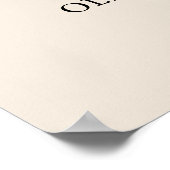 カップルフォトライトブラウン結婚のウェルカムサイン ポスター (角)