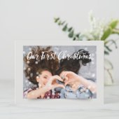 カップルフォトライト |ご案内初めてのクリスマス シーズンカード (スタンド正面)