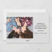 カップルフォトライト |ご案内初めてのクリスマス シーズンカード (裏面)