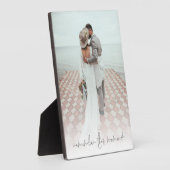 カップルフォト 記念に この瞬間を大切に フォトプラーク (側面)