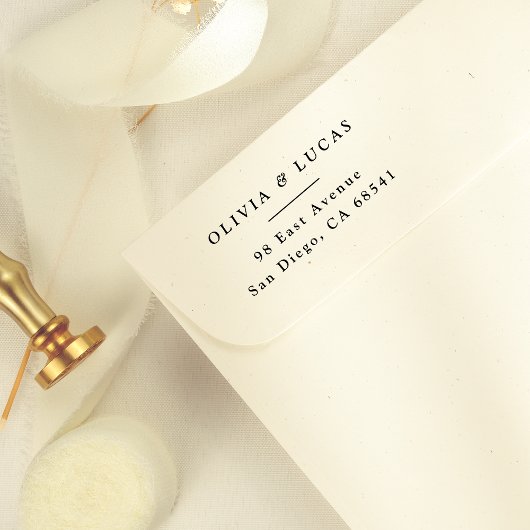 カップルフォーマルネームシンプル差出人住所 ラバースタンプ