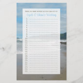 カップルブライダルウェディングシャワーゲーム – ビーチ (正面)