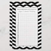 カップルブライダルウェディングシャワーゲーム – Chevron (正面/裏面)