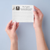 カップルブライダルシャワーカードのタイムカプセルアドバイス チラシ (手)