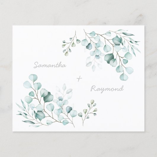 カップルブライダルシャワーカードのタイムカプセルアドバイス チラシ (裏面)