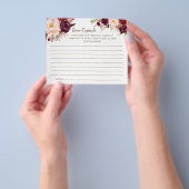 カップルブライダルシャワーカードのタイムカプセルアドバイス チラシ (手)