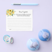 カップルブライダルシャワーカードのタイムカプセルアドバイス チラシ (シングル)