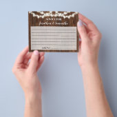 カップルブライダルシャワーカード用アドバイス素朴 チラシ (手)