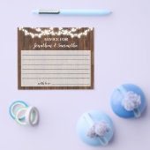 カップルブライダルシャワーカード用アドバイス素朴 チラシ (シングル)