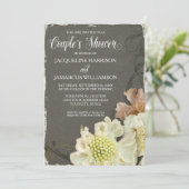 カップルブライダルシャワーパーティーモダンフラワーアート 招待状 (スタンド正面)